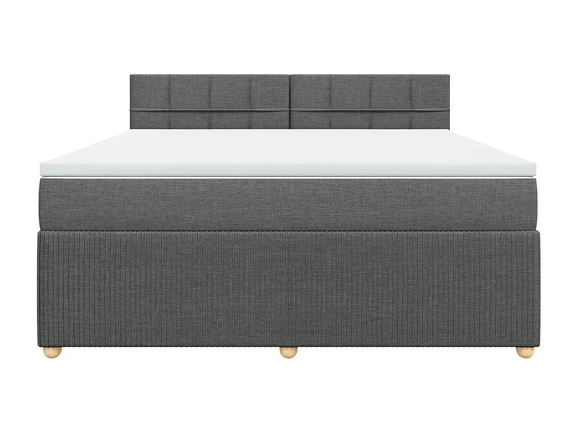 Cama com molas/colchão 180x200 cm tecido cinzento-escuro