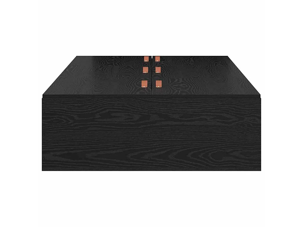 Cadre de lit avec rangement Chêne noir 90 x 190 cm