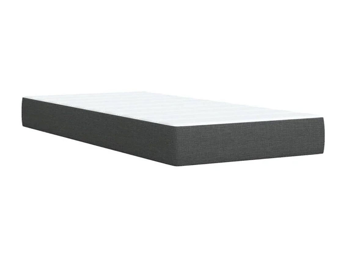 Giroletto a Molle con Materasso Grigio Scuro 90x200 cm Tessuto