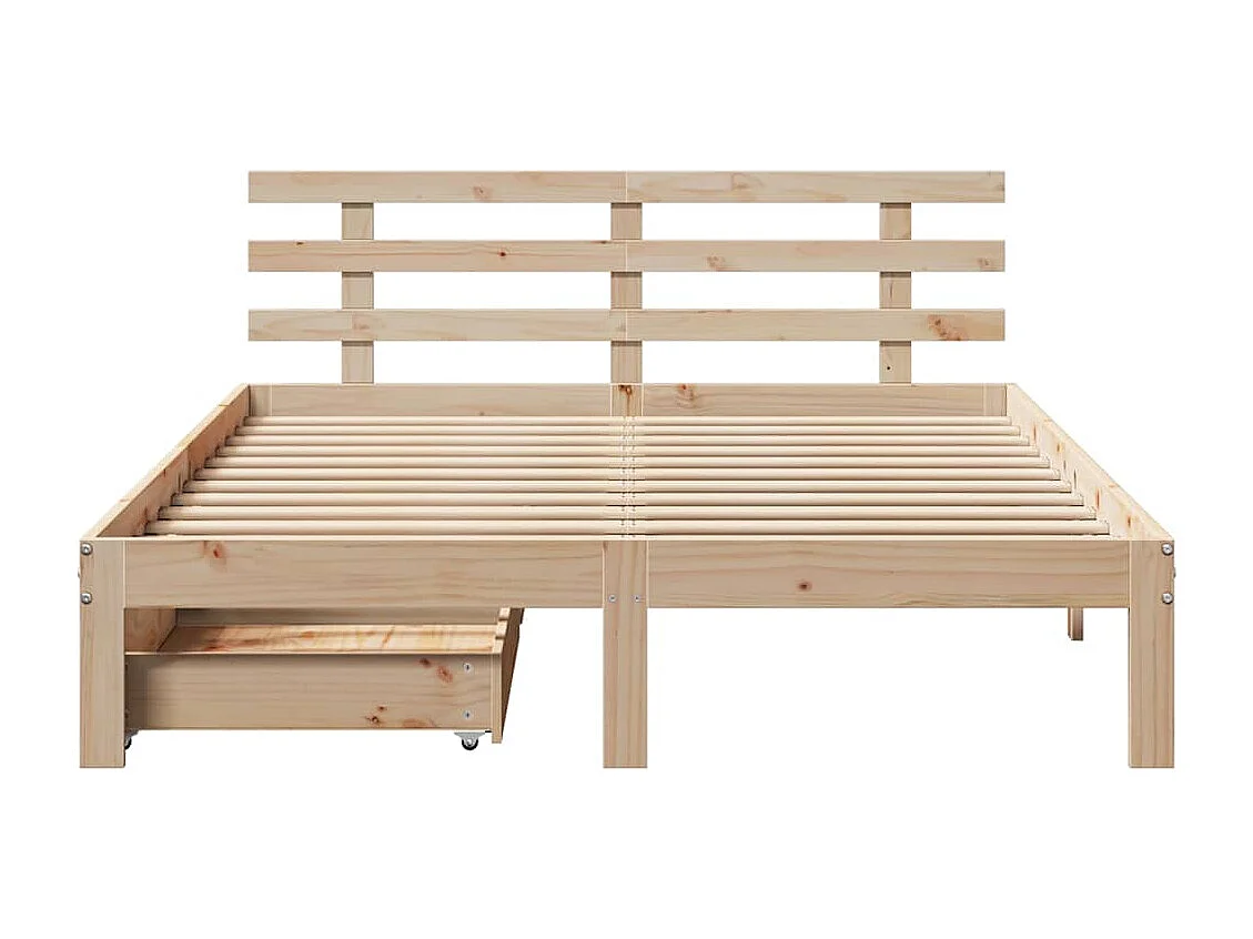 Cadre de lit avec tiroirs sans matelas 160x200 cm