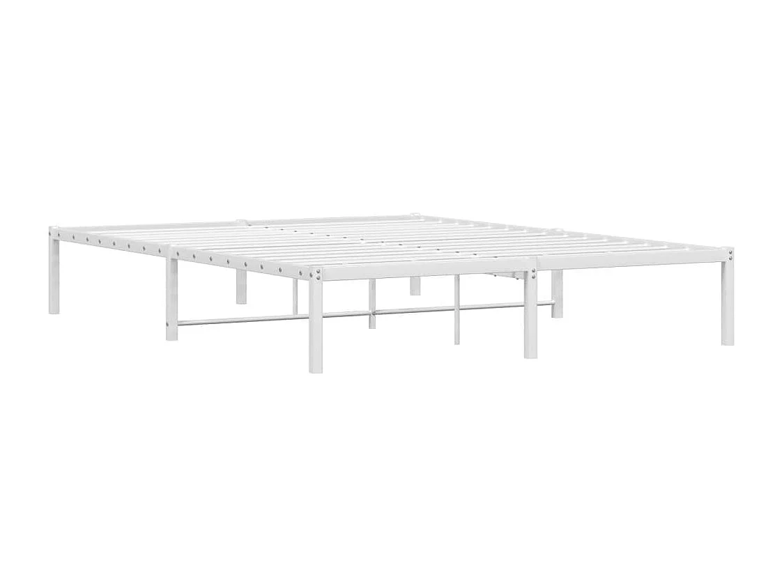 Estrutura de cama 160x200 cm metal branco