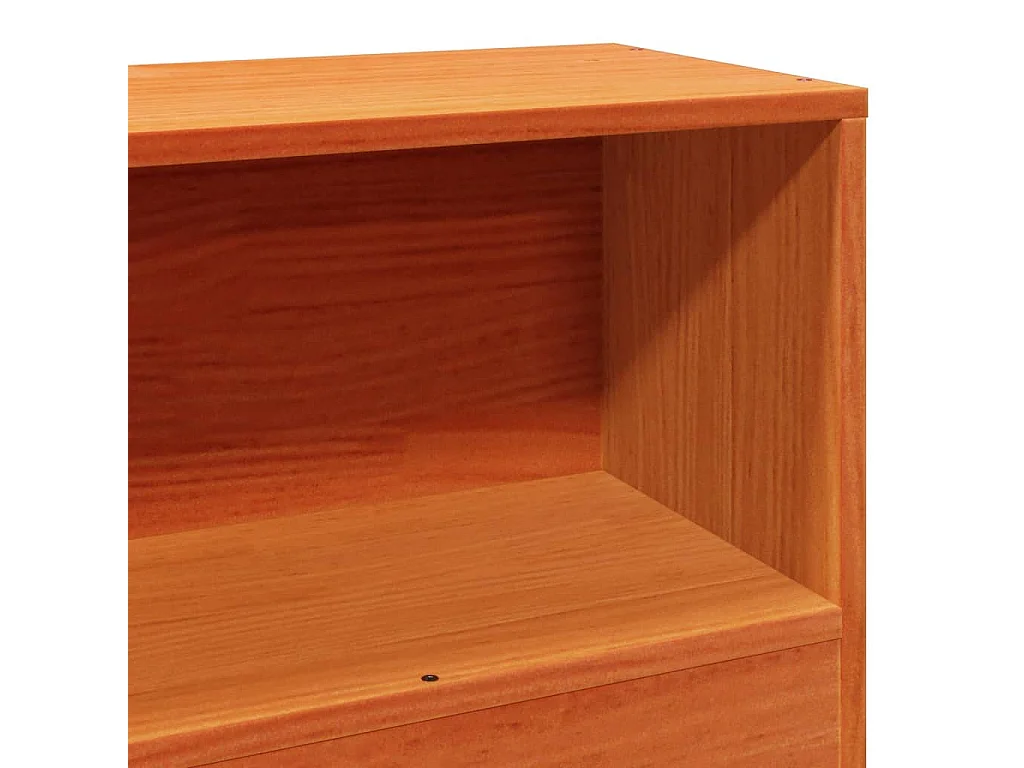 Cadre de lit sans matelas cire marron 100x200cm bois pin massif