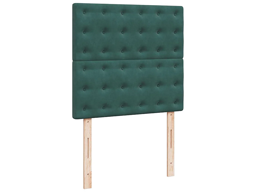 Sommier à lattes de lit avec matelas Vert foncé 90x200 cm
