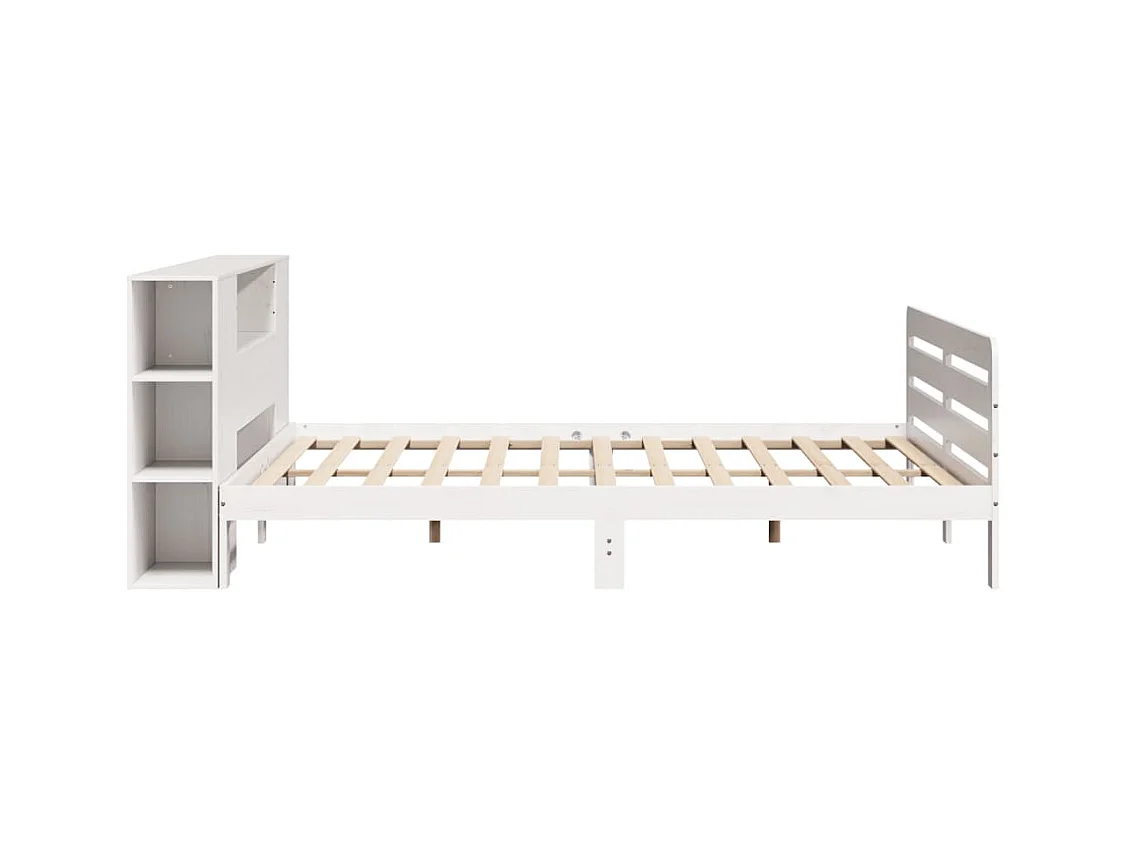 Giroletto senza Materasso Bianco 180x200 cm Legno Massello Pino
