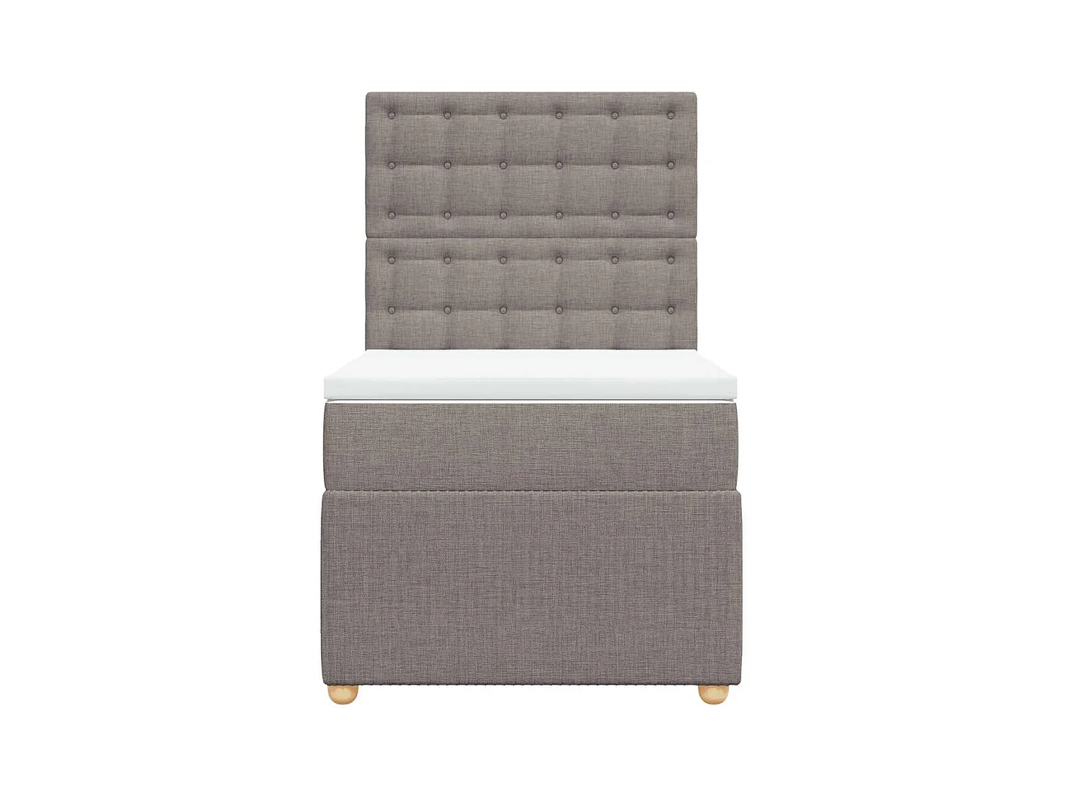 Boxspringbett mit Matratze Taupe 90x190 cm Stoff