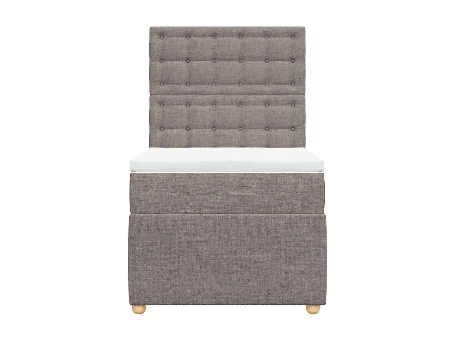 Boxspringbett mit Matratze Taupe 90x190 cm Stoff