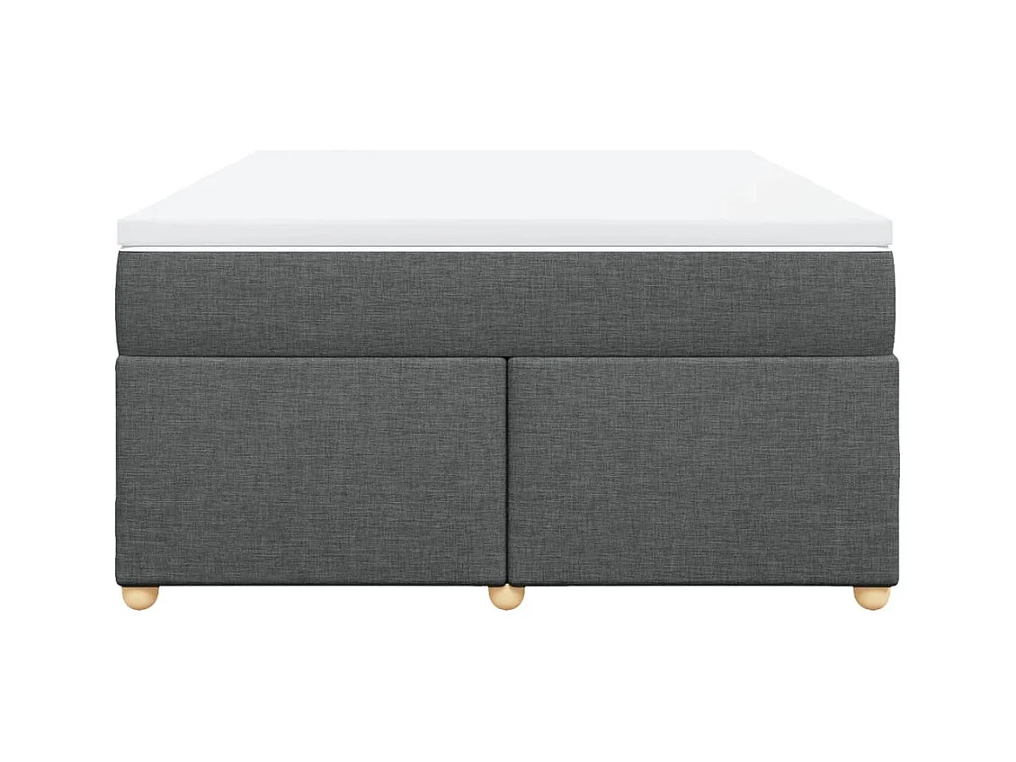 Sommier à lattes de lit avec matelas Gris foncé 160x200cm Tissu