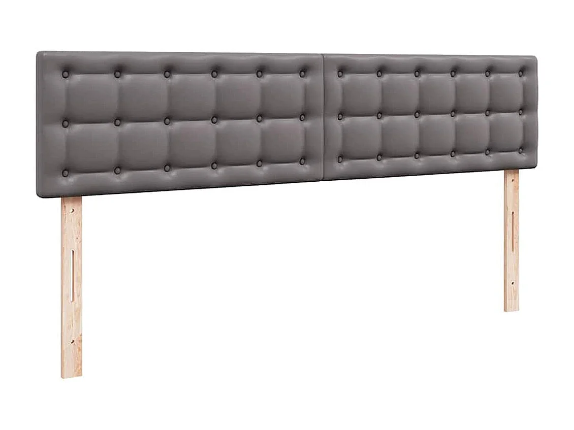 Ottoman-Bett mit Matratzen & LEDs Grau 180x200 cm Kunstleder
