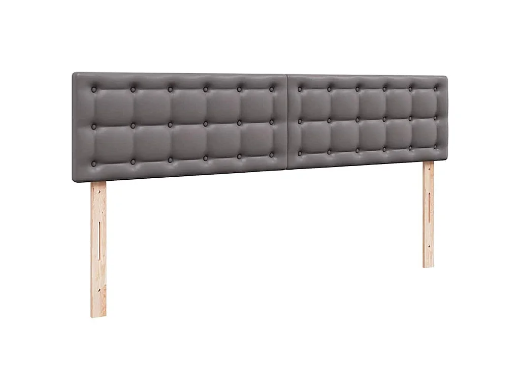 Bed poef met matrassen en LED's 180x200cm kunstleer grijs