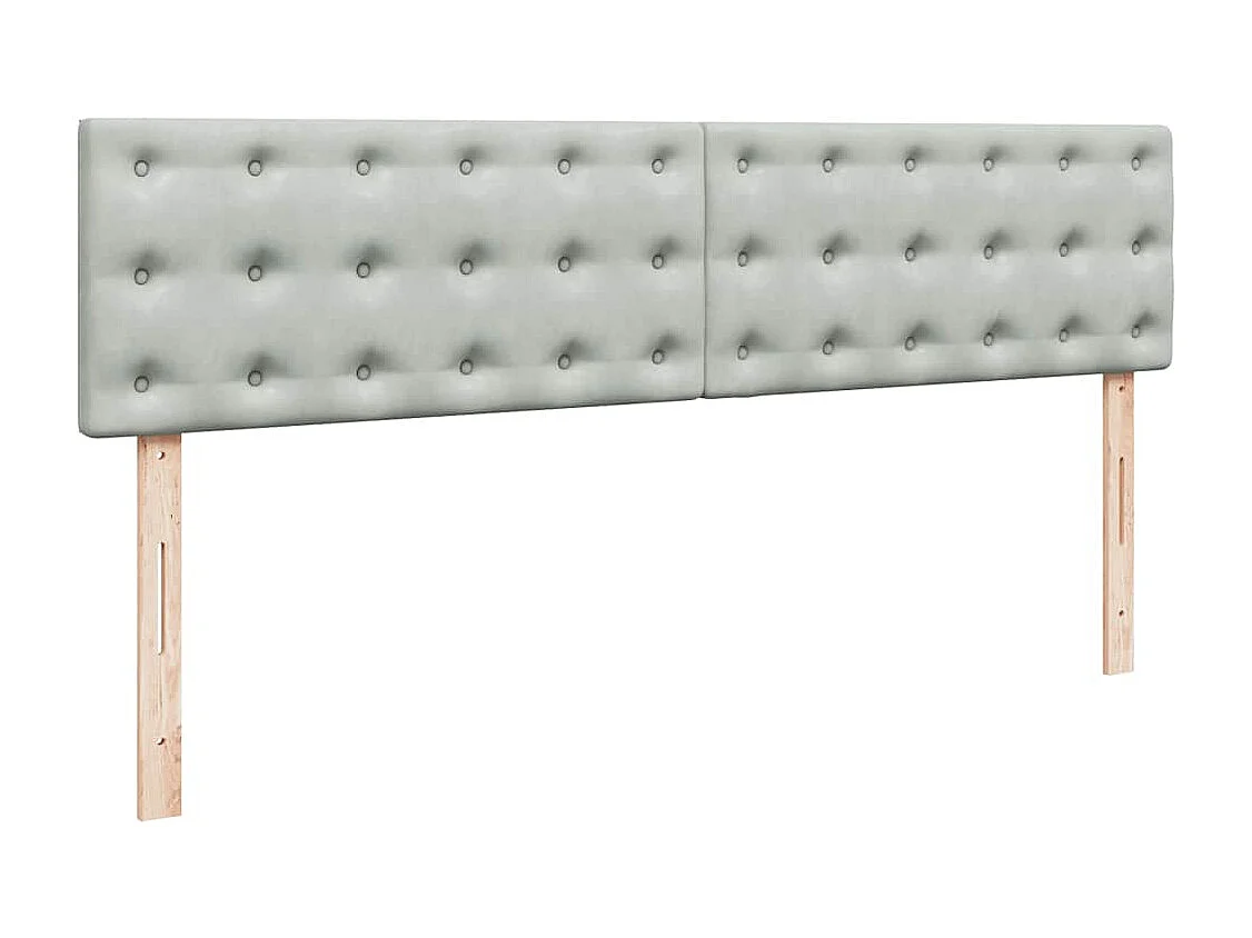 Cadre de lit ottoman avec matelas gris clair 160x200 cm velours