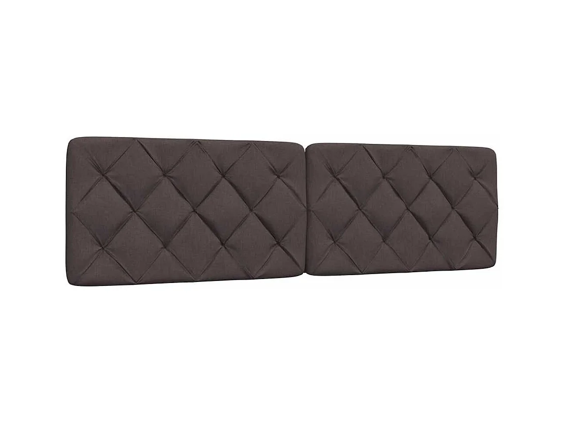 Letto con Materasso Marrone Scuro 180x200cm Tessuto