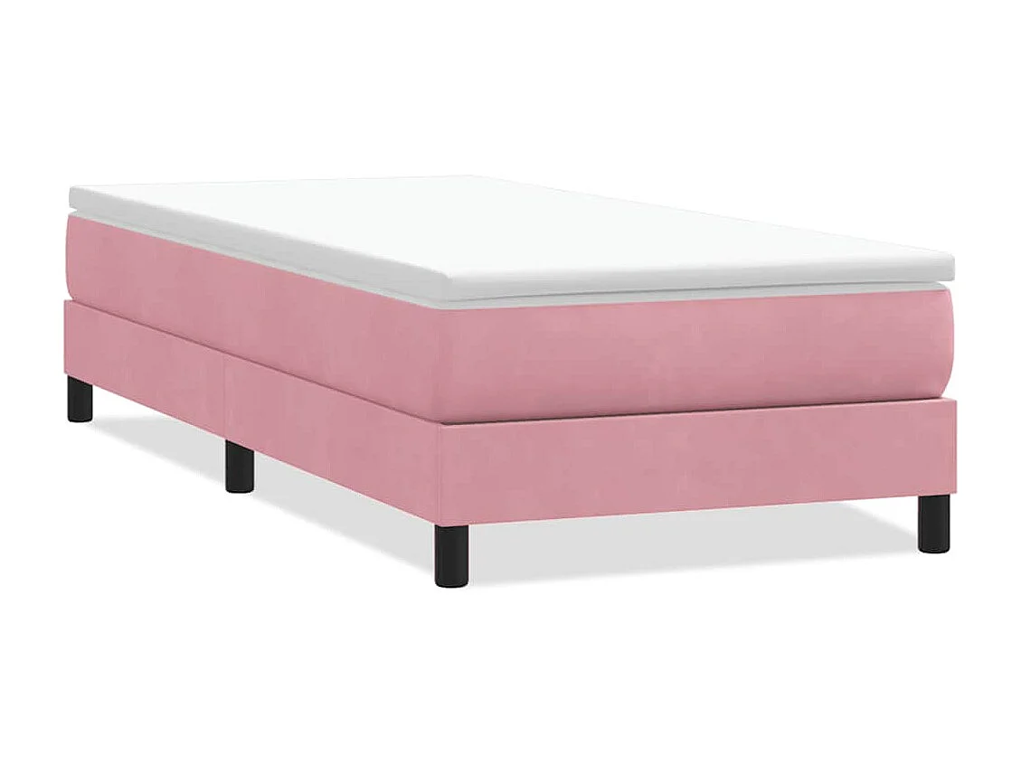 Boxspring zonder matras fluweel roze 100x220 cm