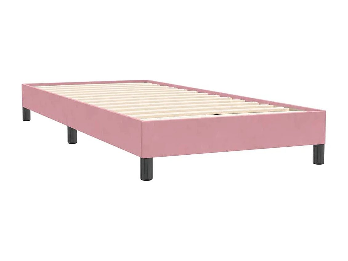 Boxspringbett ohne Matratze Rosa 100x220 cm Samt