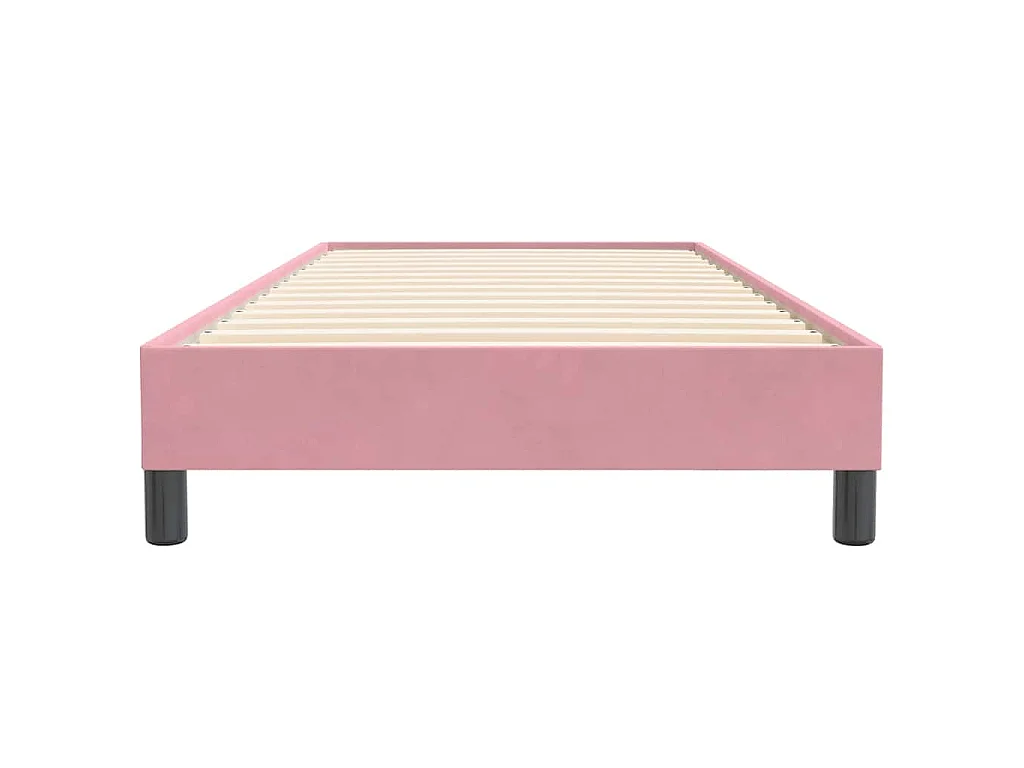 Boxspringbett ohne Matratze Rosa 100x220 cm Samt