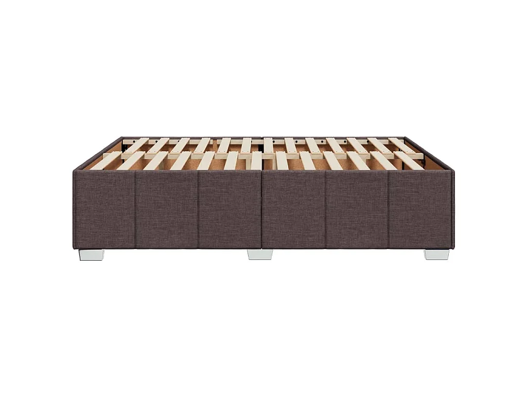 Bedframe zonder matras stof donkerbruin 160x200 cm