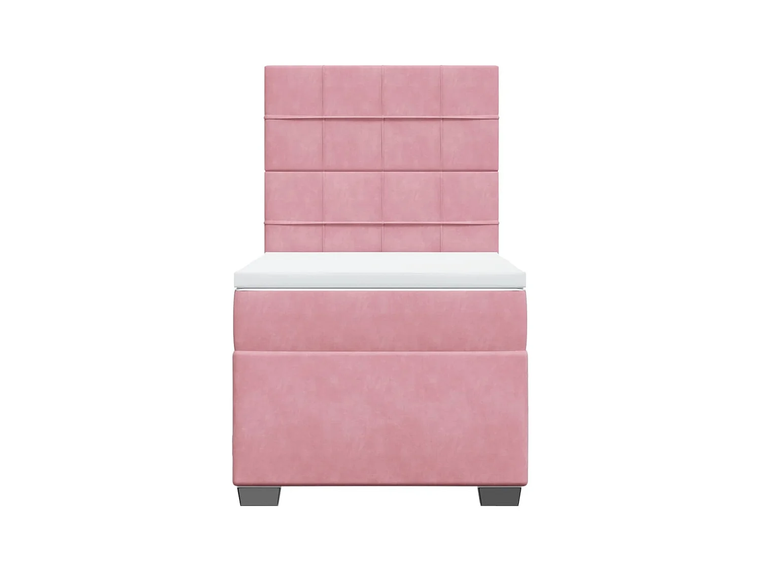 Sommier à lattes de lit avec matelas Rose 90x200 cm Velours