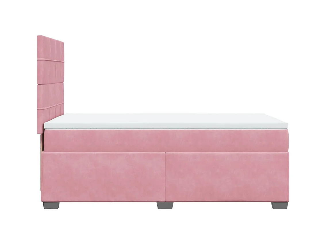 Sommier à lattes de lit avec matelas Rose 90x200 cm Velours