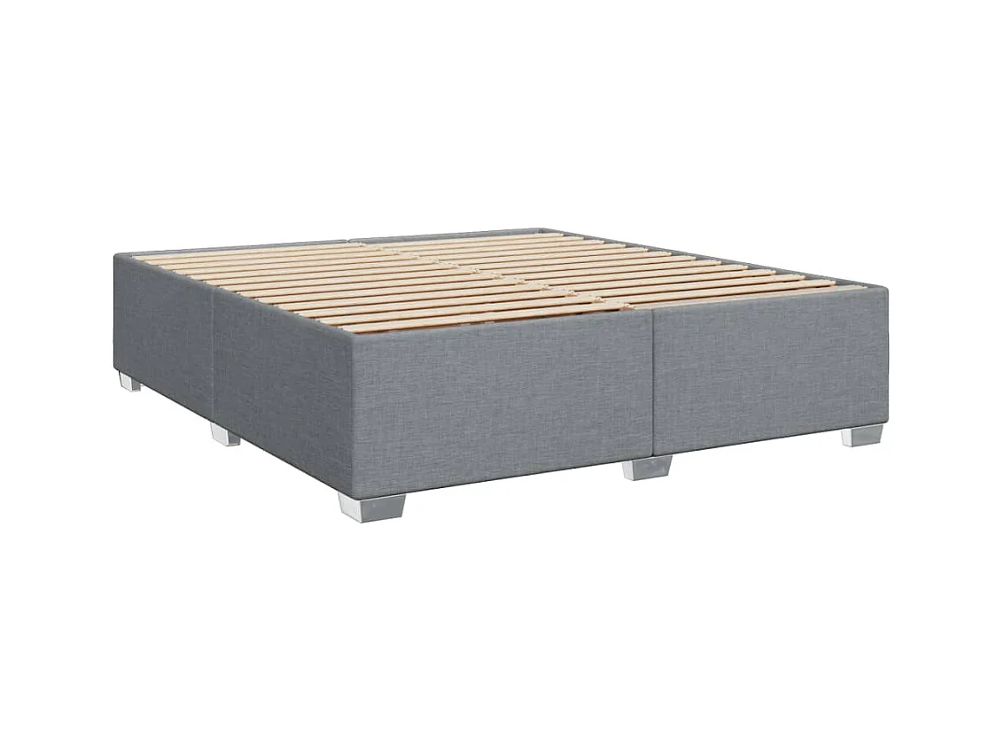 Boxspring met matras stof lichtgrijs 180x200 cm