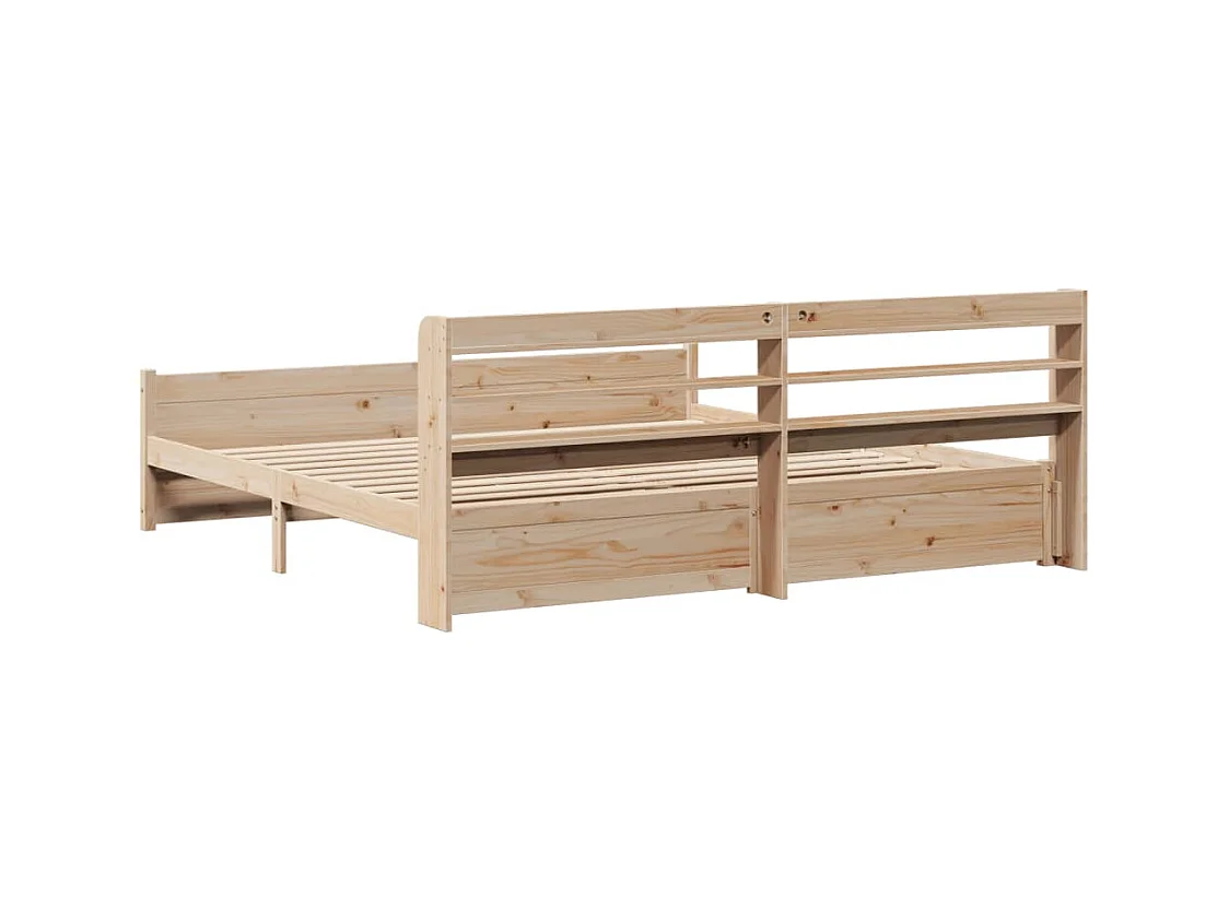 Cadre de lit avec tête de lit sans matelas 180x200 cm