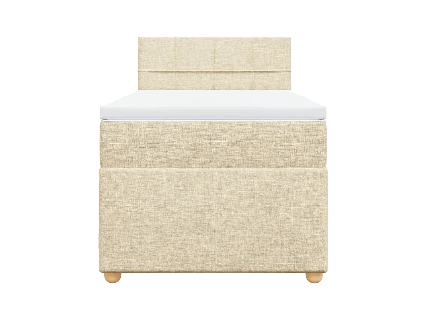 Cama com molas/colchão 90x200 cm tecido cor crème