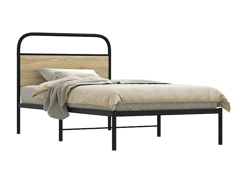 Cadre de lit sans matelas 90x190cm chêne sonoma bois ingénierie