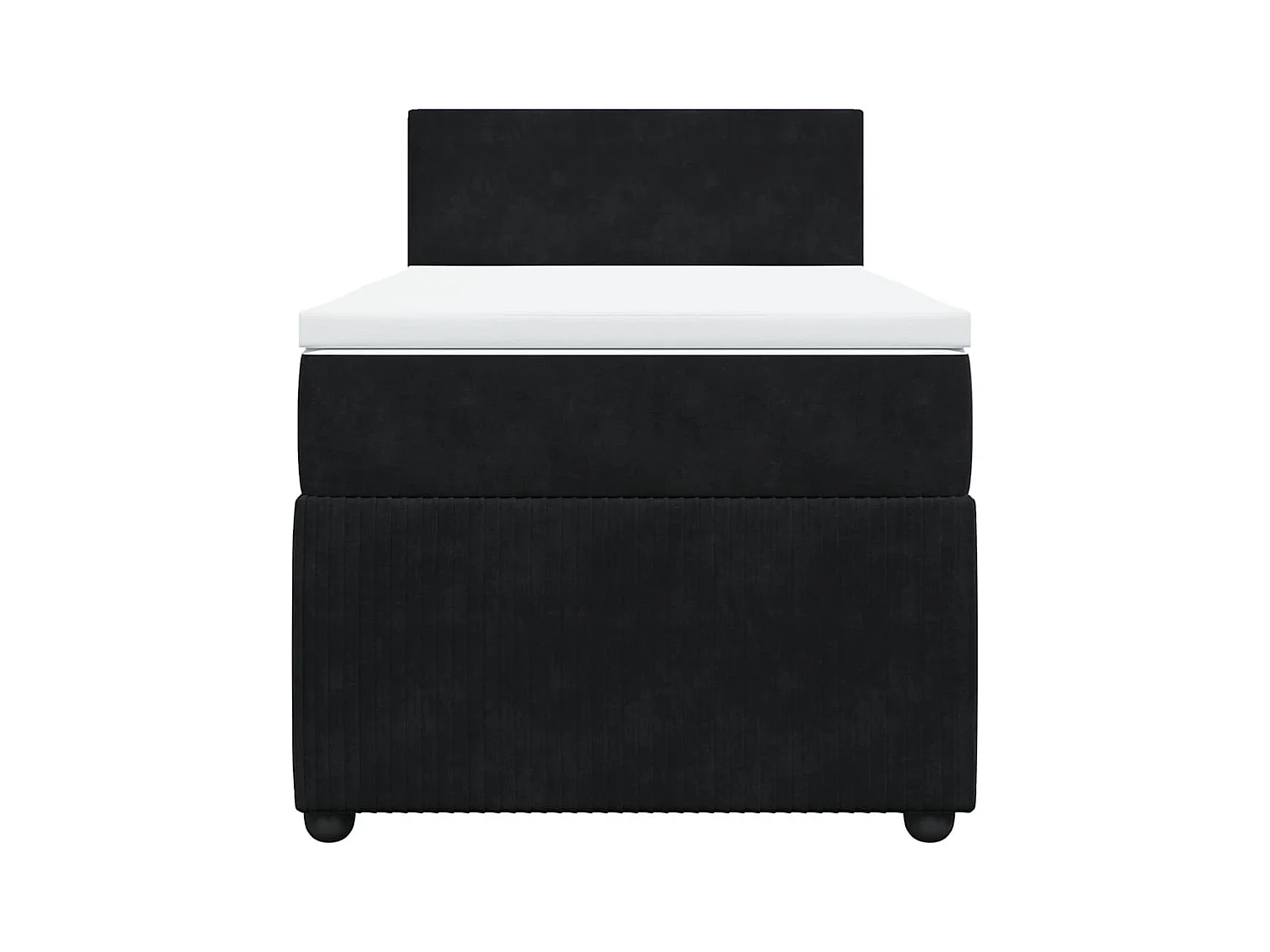 Boxspringbett mit Matratze Schwarz 90x200 cm Samt