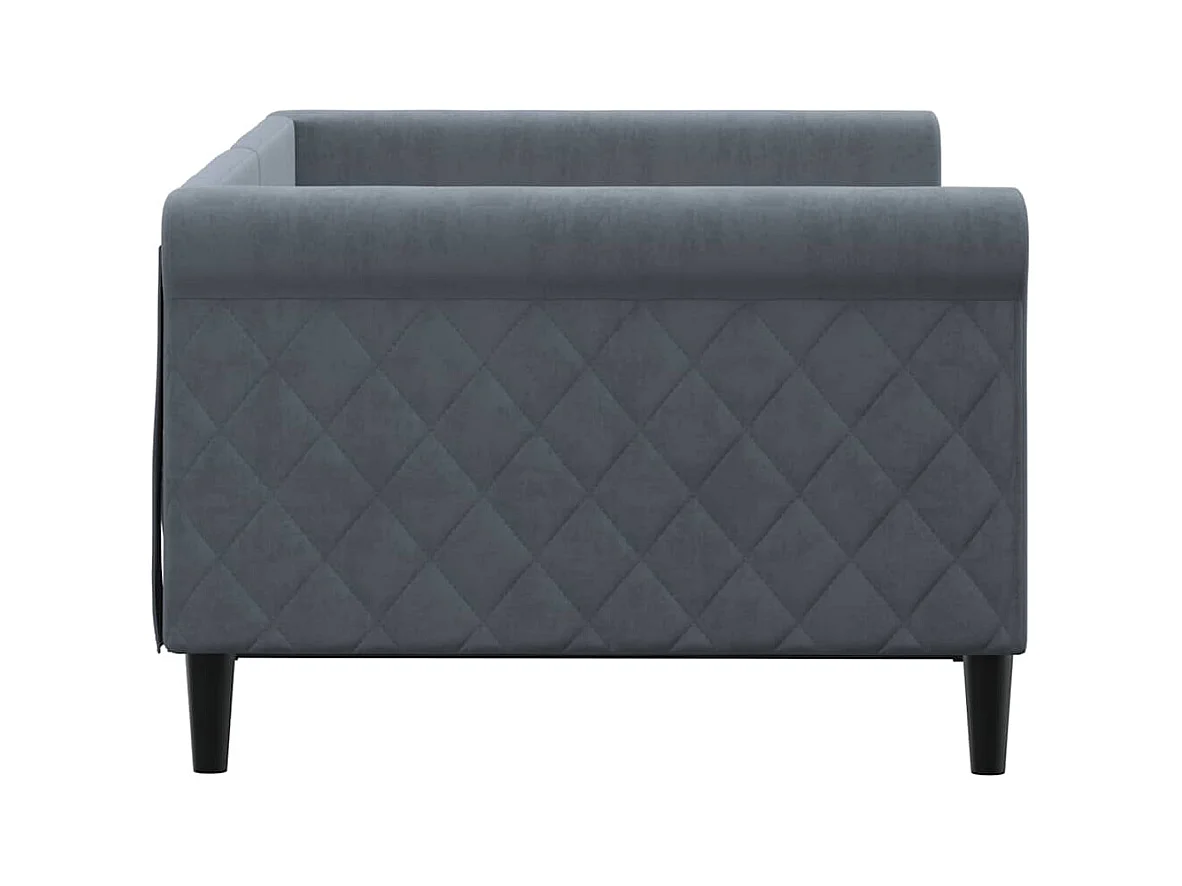 Tagesbett Dunkelgrau 90x190 cm Samt