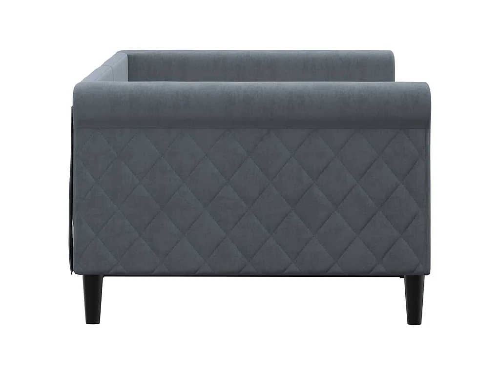 Tagesbett Dunkelgrau 90x190 cm Samt