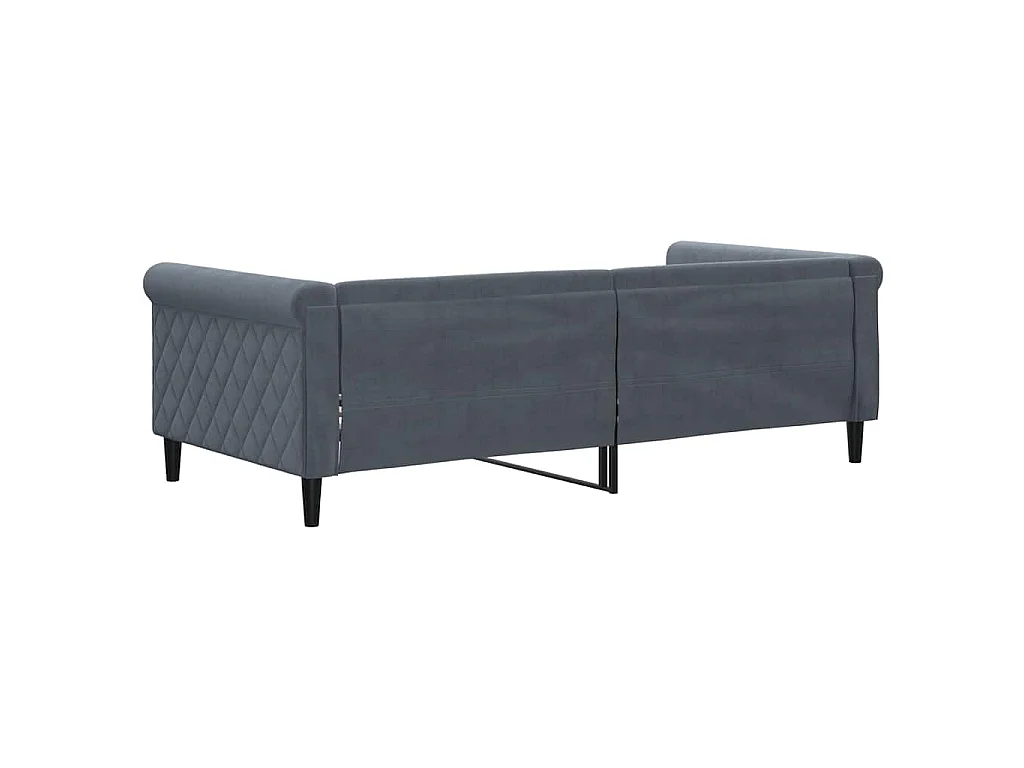 Tagesbett Dunkelgrau 90x190 cm Samt
