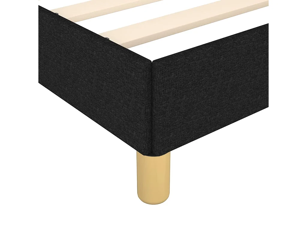 Estrutura de cama sem colchão 90x190 cm tecido preto