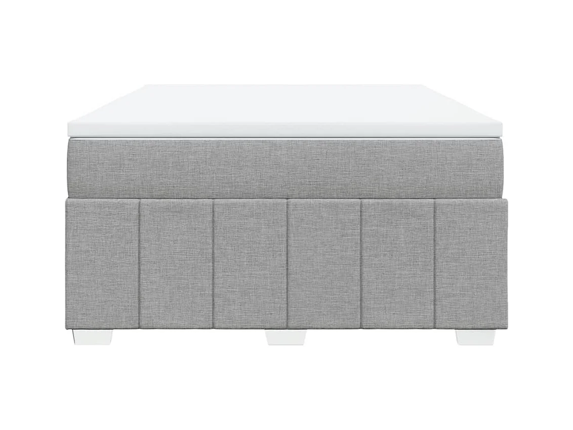 Boxspring met matras stof lichtgrijs 140x200 cm