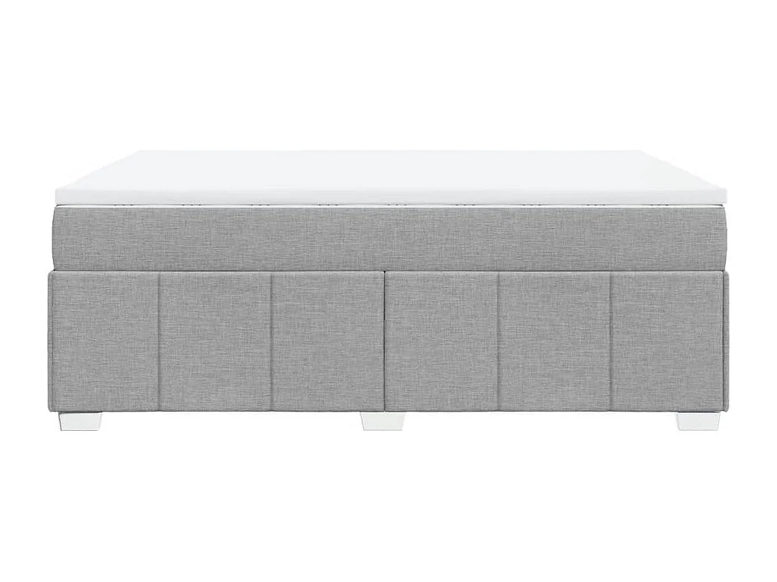 Boxspring met matras stof lichtgrijs 140x200 cm