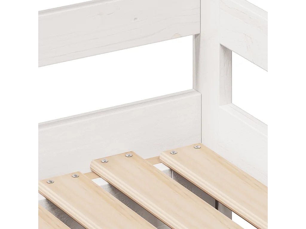 Sofá-cama com gavetão e gavetas sem colchão 90x190 cm branco