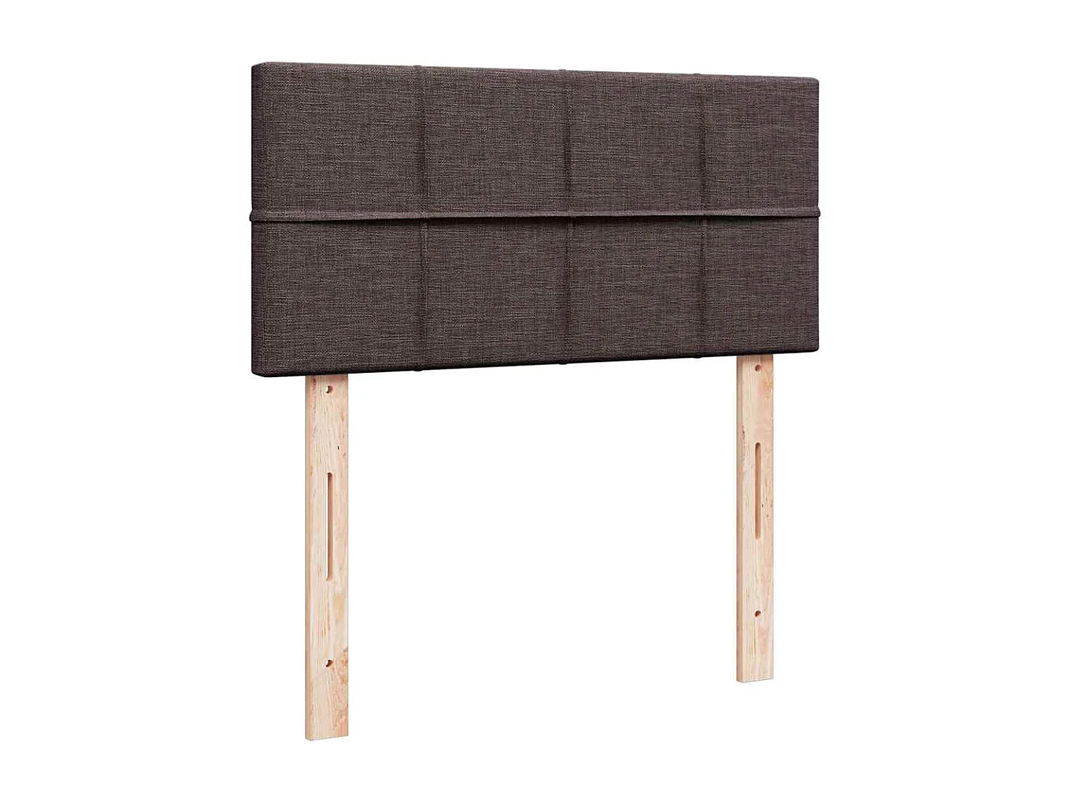 Lit ottoman avec matelas et LED marron foncé 90x200 cm tissu