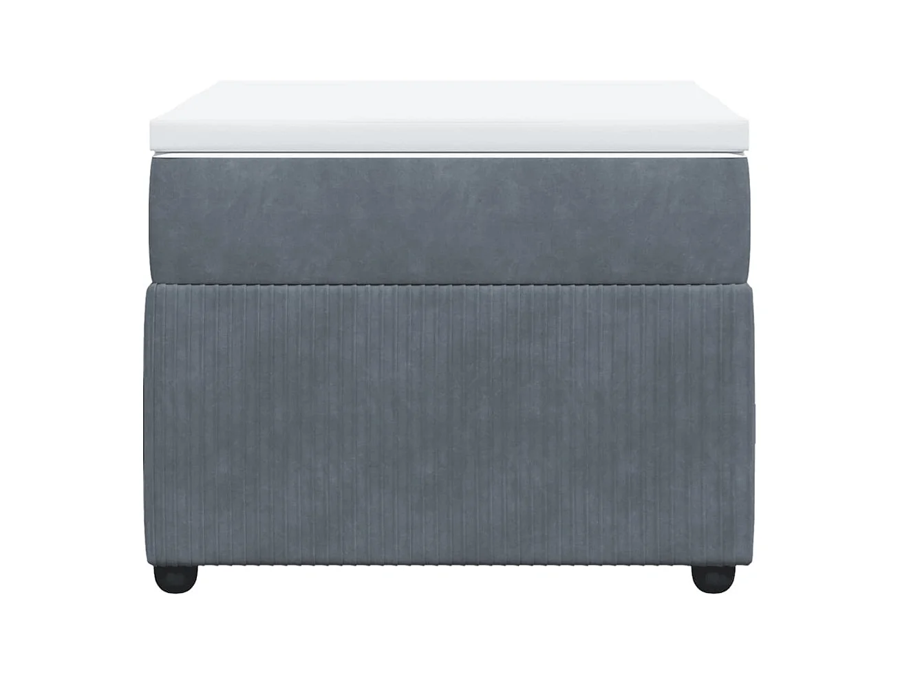 Boxspring met matras fluweel donkergrijs 90x190 cm