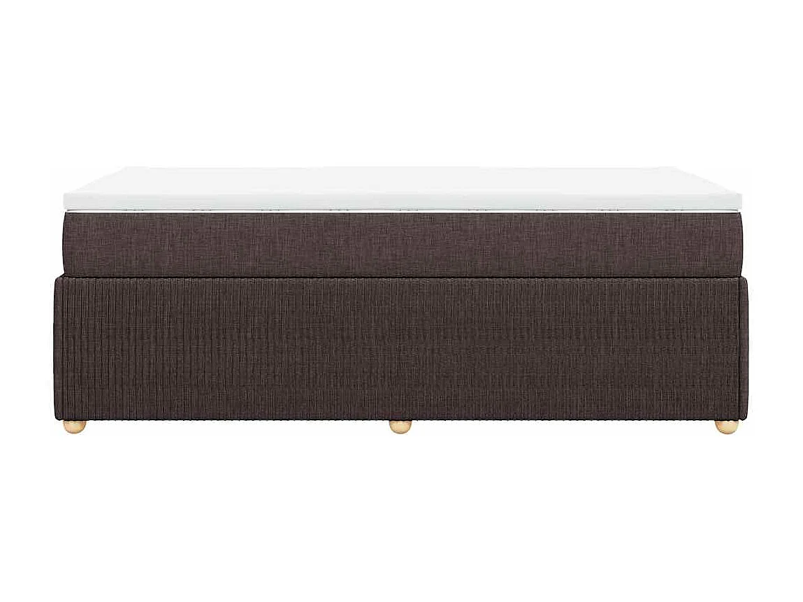 Sommier à lattes de lit avec matelas Marron foncé 90x190 cm