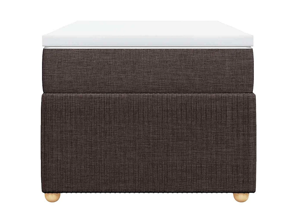 Cama com molas/colchão 90x190 cm tecido castanho-escuro