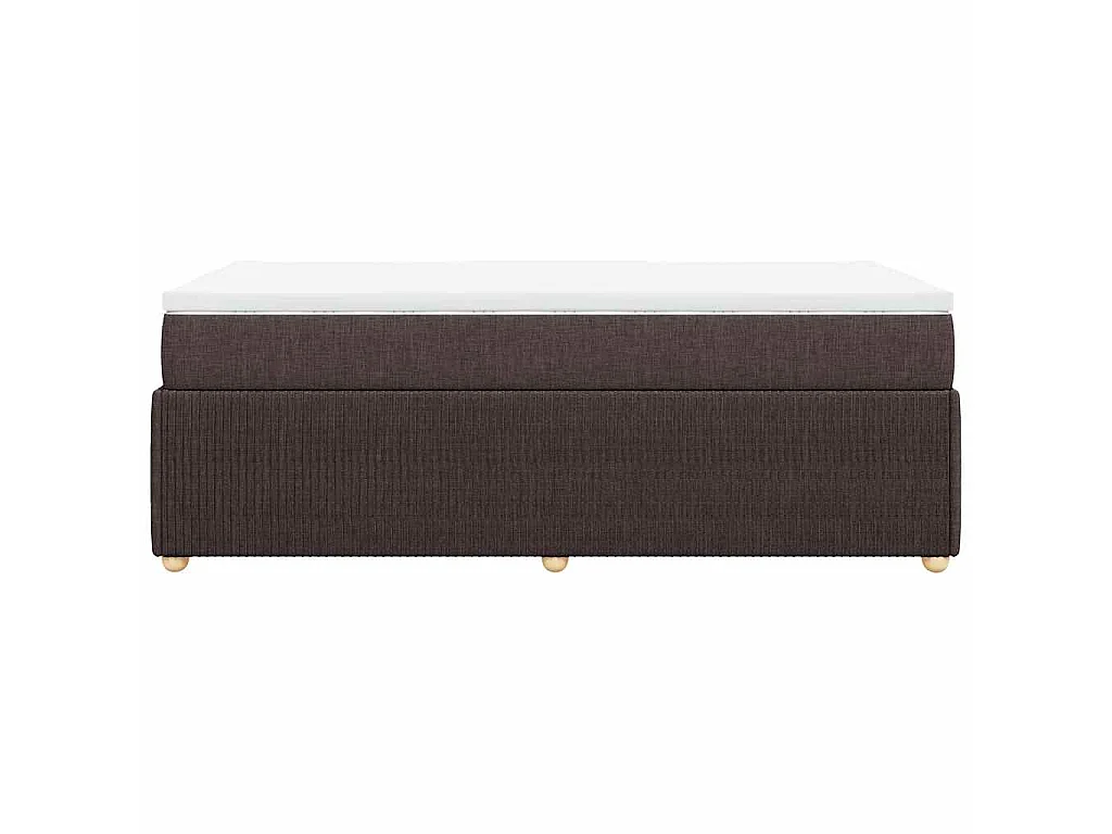 Cama com molas/colchão 90x190 cm tecido castanho-escuro