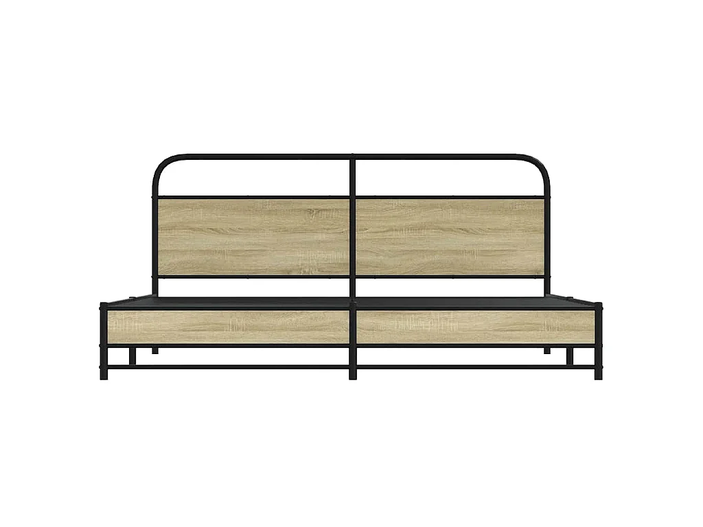 Bedframe zonder matras metaal sonoma eikenkleurig 180x200 cm