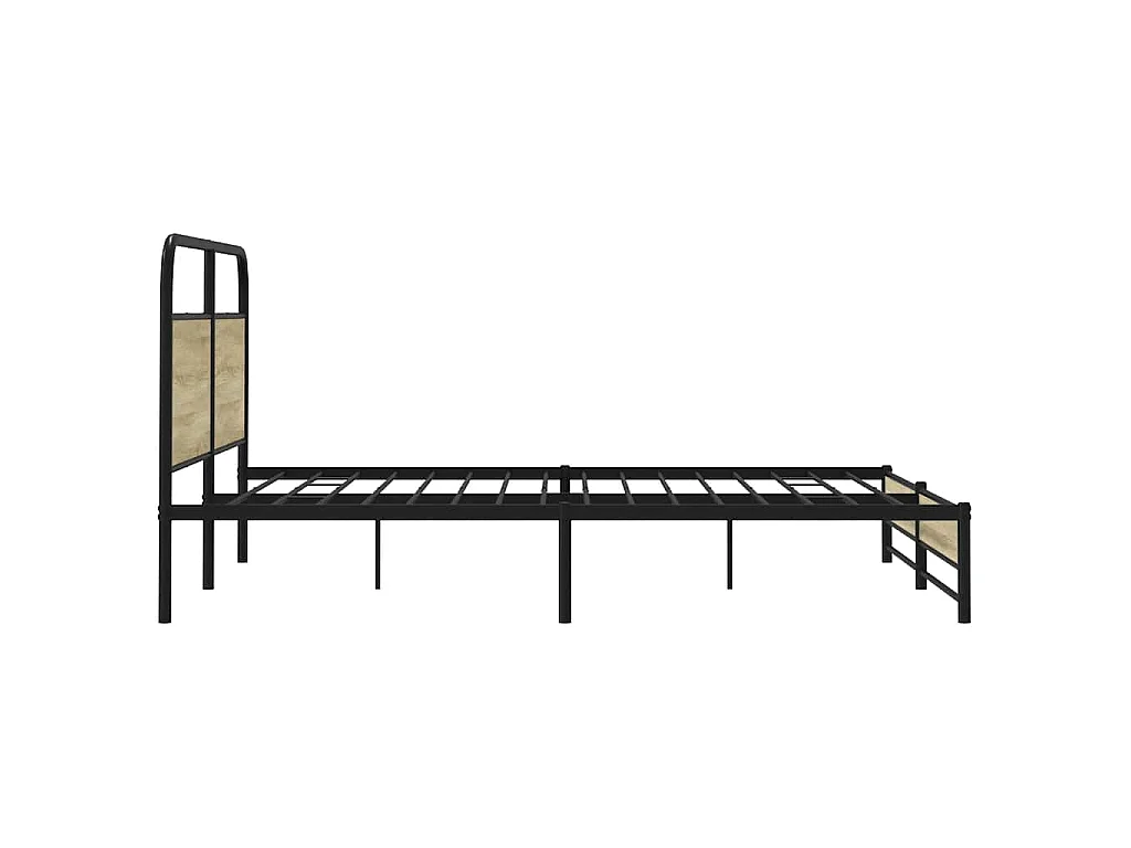 Bedframe zonder matras metaal sonoma eikenkleurig 180x200 cm