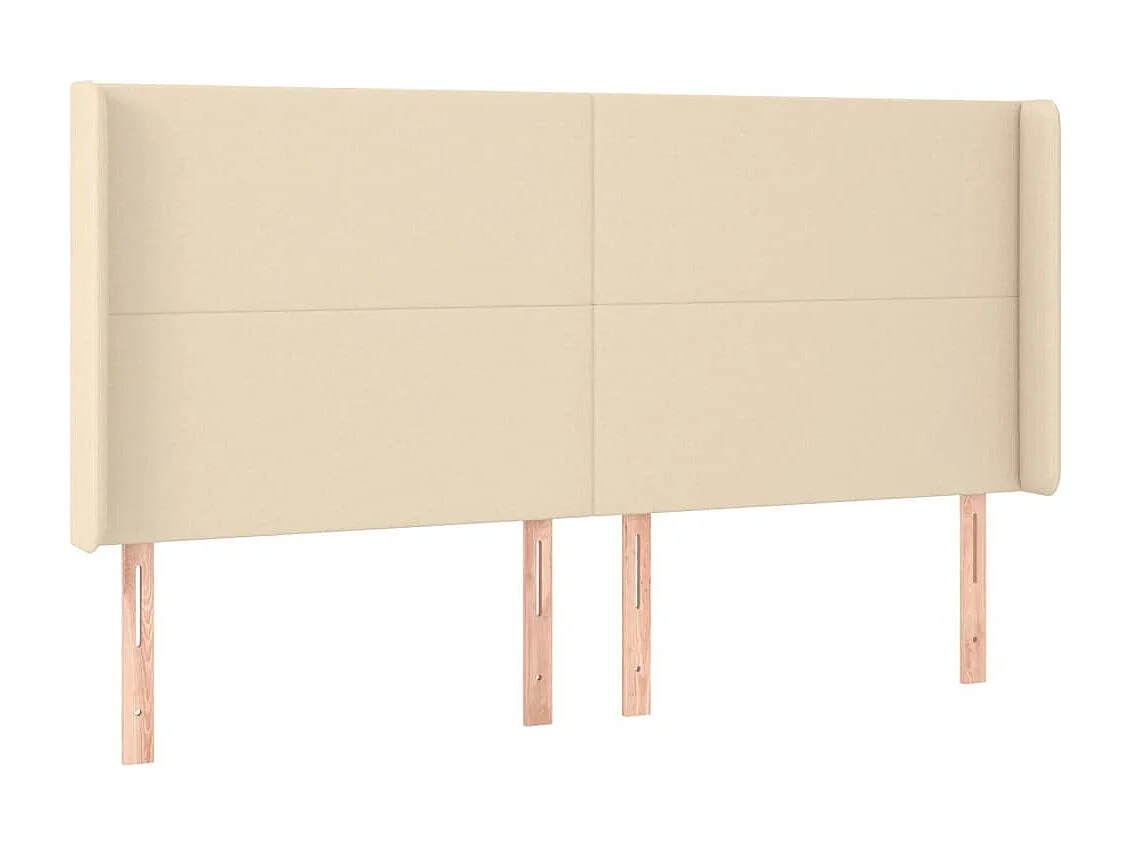 Boxspring met matras en LED stof crèmekleurig 180x200 cm