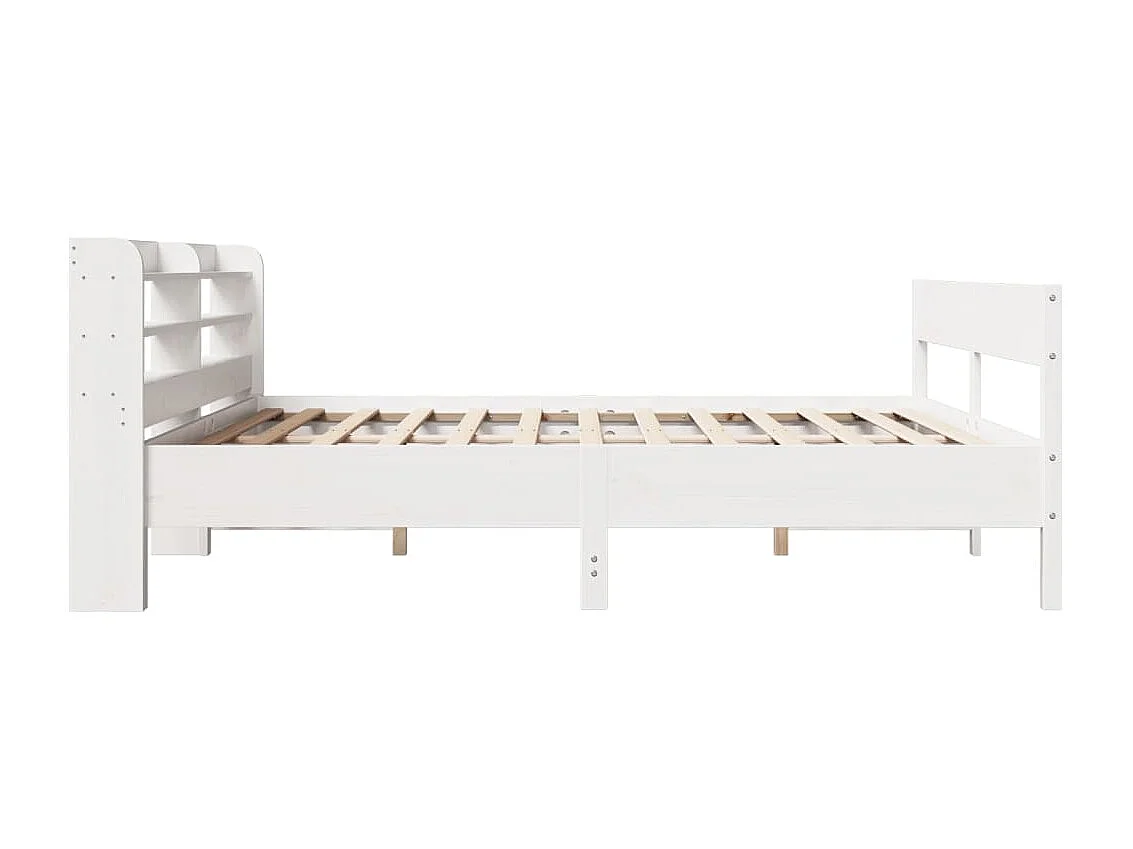 Bedframe zonder matras massief grenenhout wit 180x200 cm