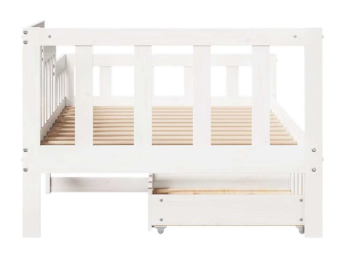 Lit de jour avec tiroirs sans matelas 90x190 cm bois massif