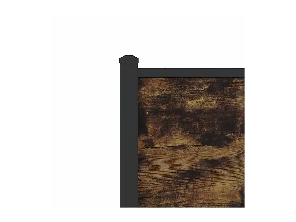 Cadre de lit en métal sans matelas chêne fumé 160x200 cm