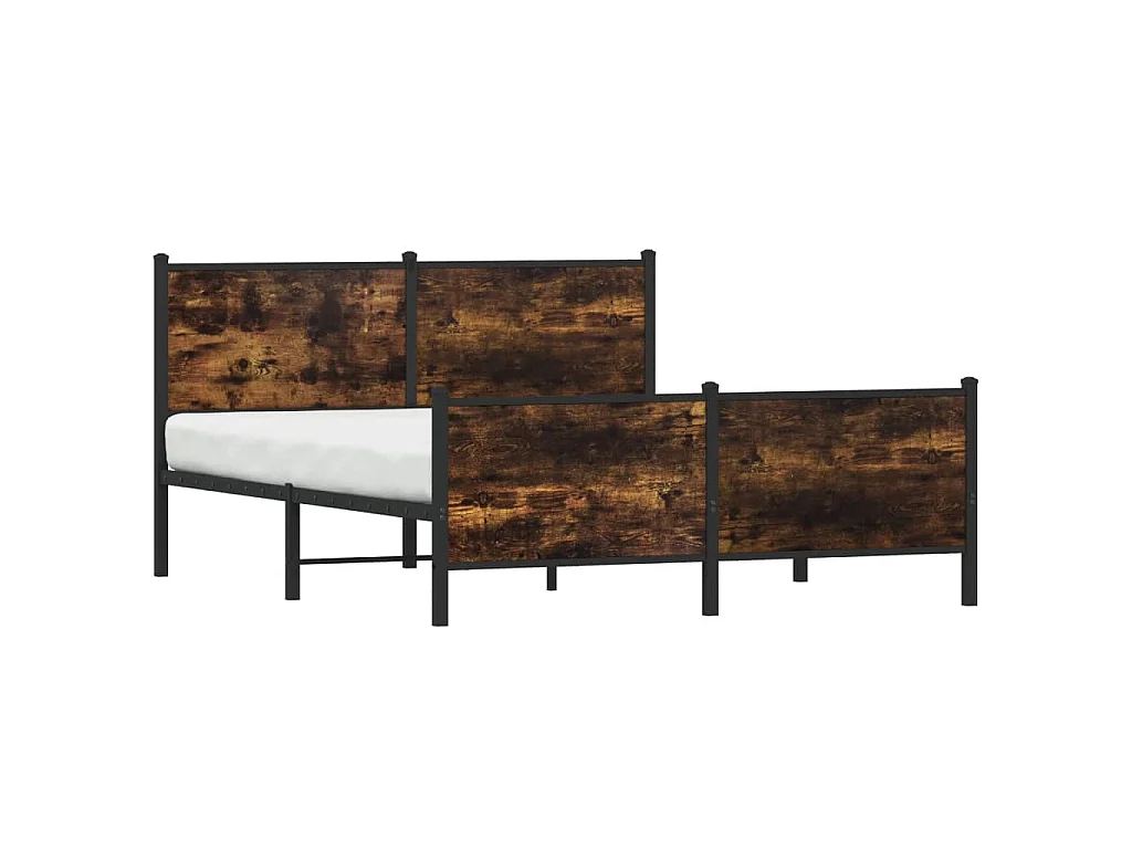 Giroletto senza Materaso in Metallo Rovere Fumo 160x200 cm