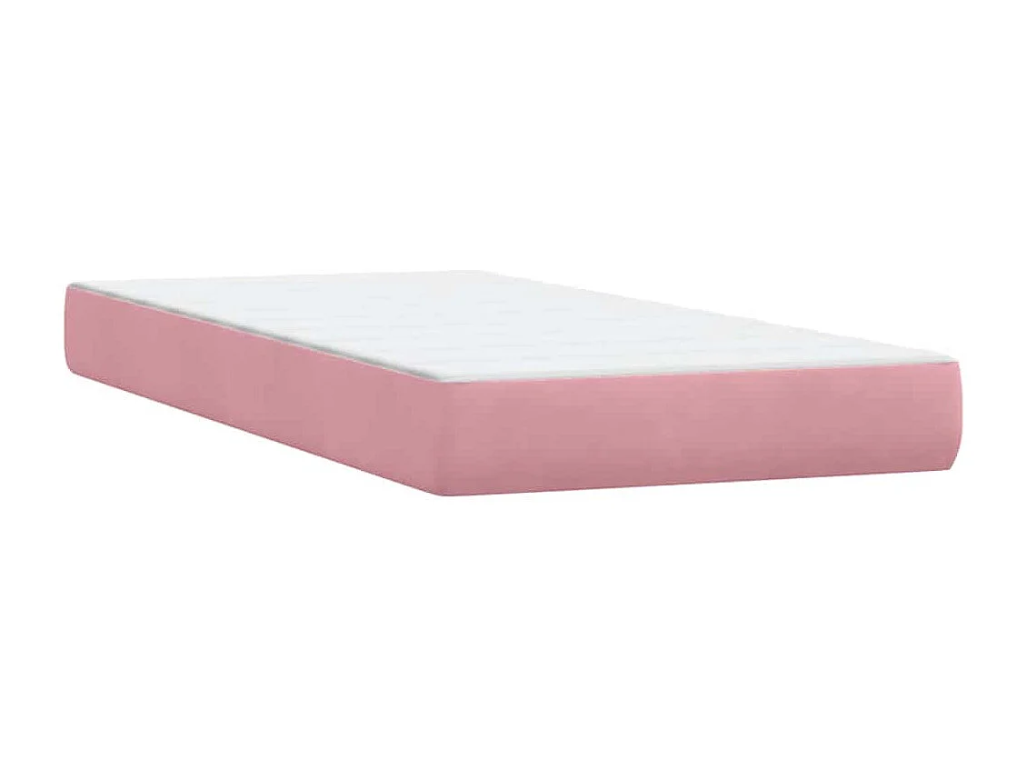 Boxspringbett mit Matratze Rosa 90x220 cm Samt