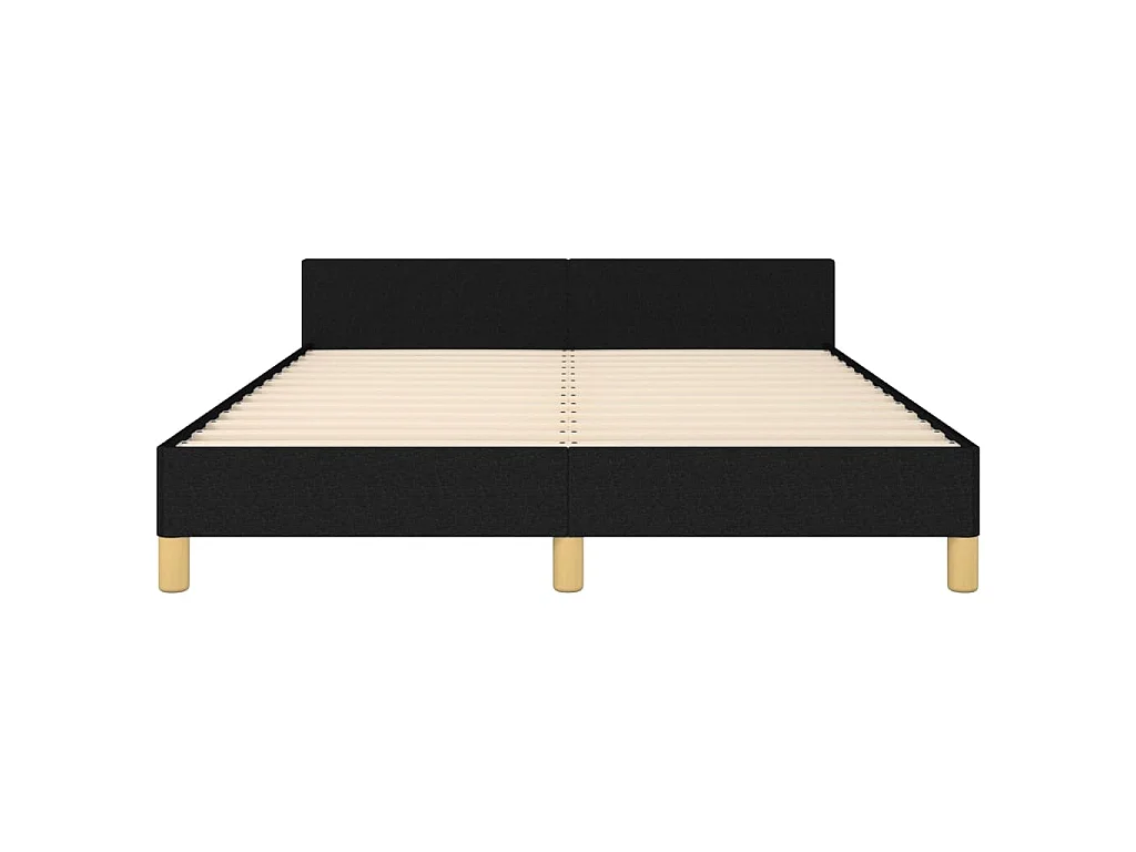 Cadre de lit sans matelas noir 140x200 cm tissu