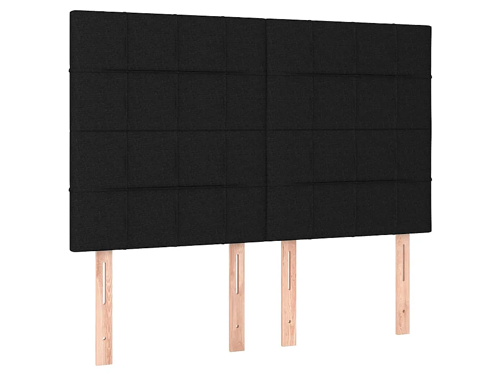 Cadre de lit sans matelas noir 140x200 cm tissu