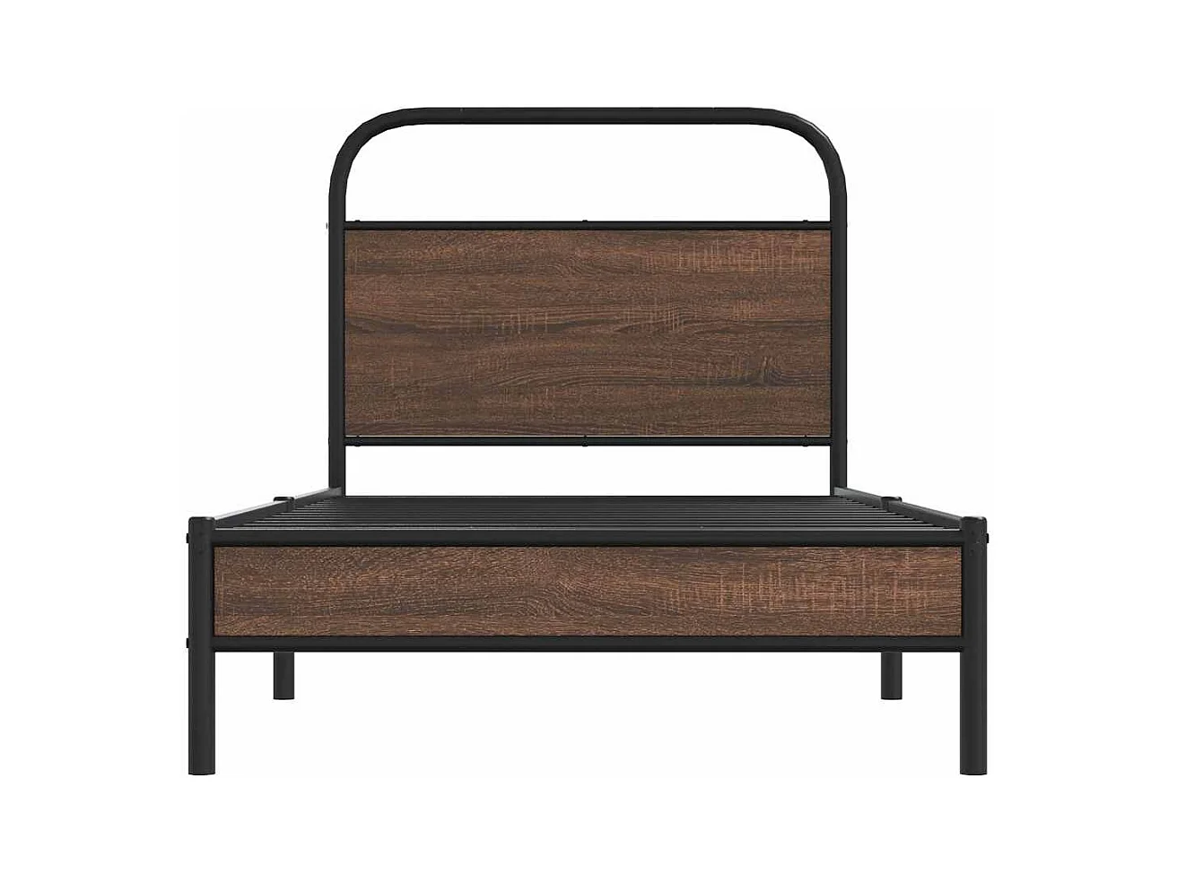 Bettgestell ohne Matratze 100x190 cm Braun Eichen-Optik