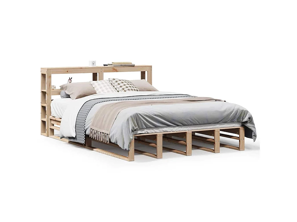 Cadre de lit sans matelas 160x200 cm bois massif de pin